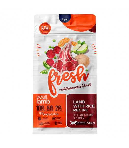 Fresh mediterranean blend adult lamb 14kg